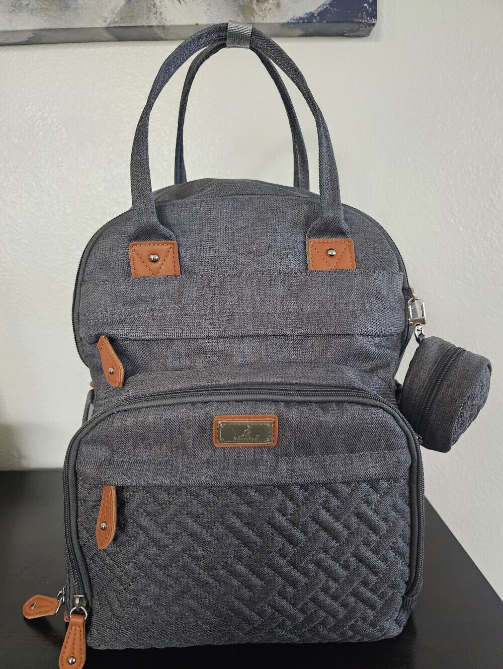 BabbleRoo Original Diaper Bag Backpack Style26L Hands Free.